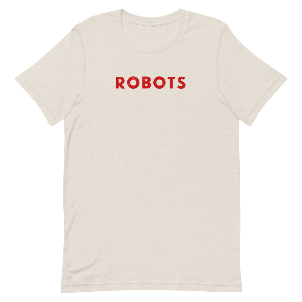 Robots vintage graphic, printed on a SodaPop Cool t-shirt.