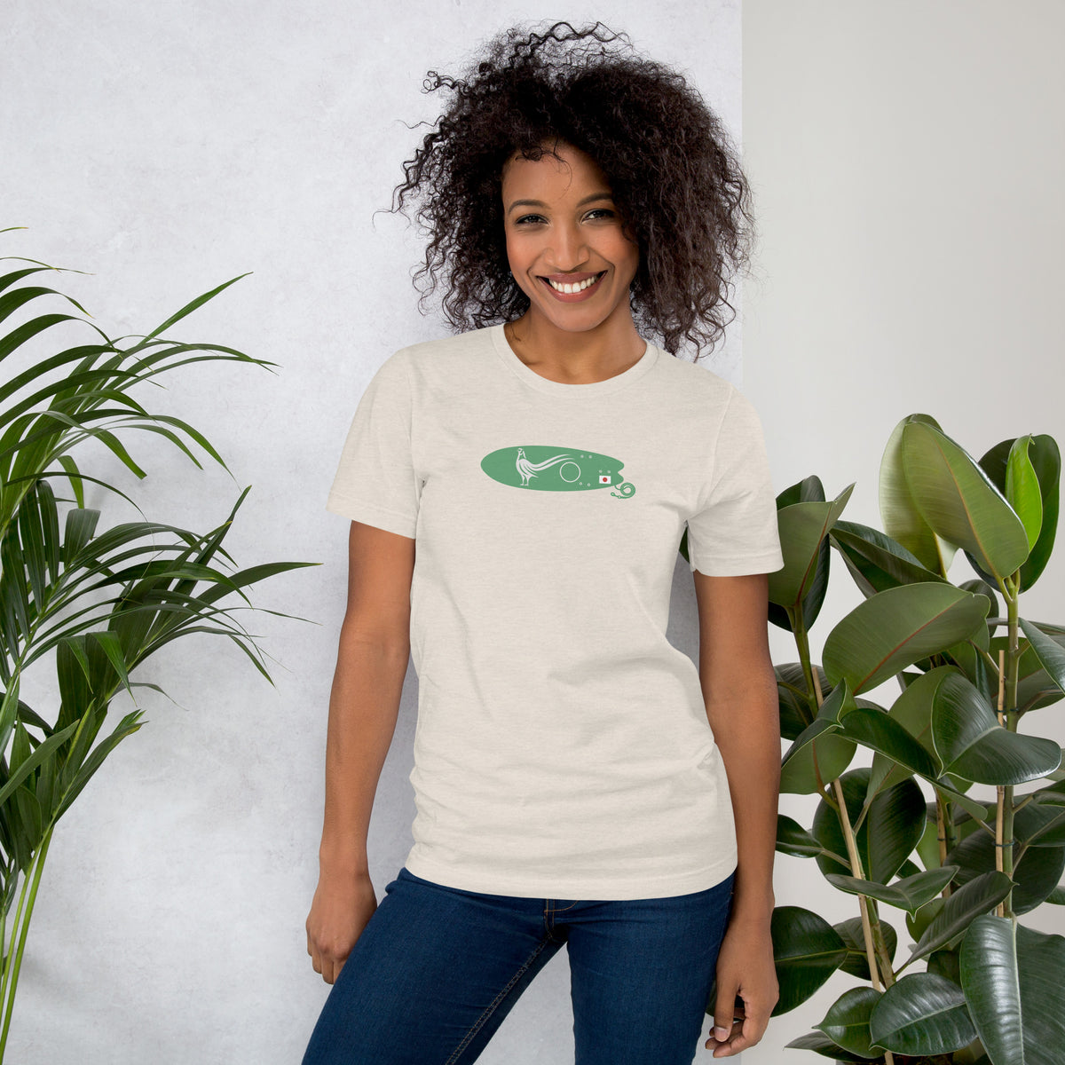 Green Pheasant Surf Company Japan vintage graphic, printed on a SodaPop Cool t-shirt.