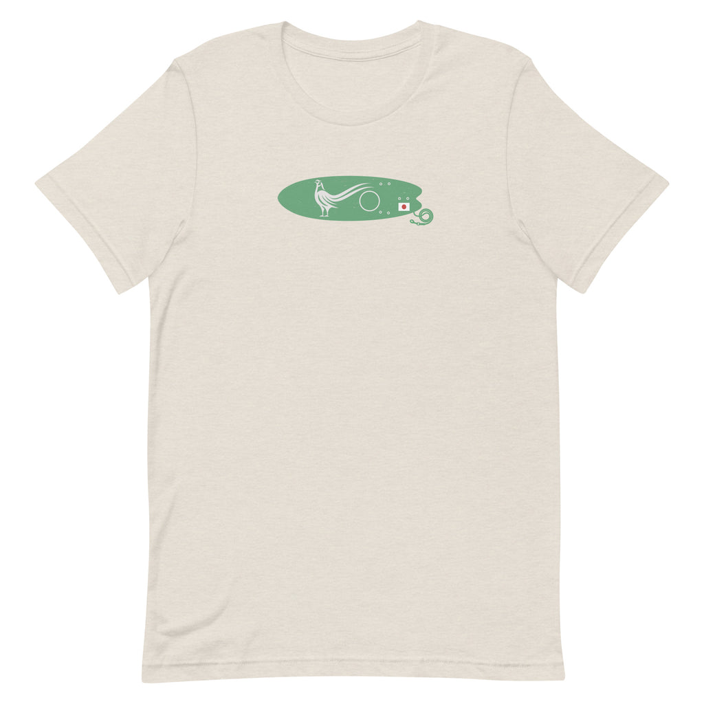Green Pheasant Surf Company Japan vintage graphic, printed on a SodaPop Cool t-shirt.