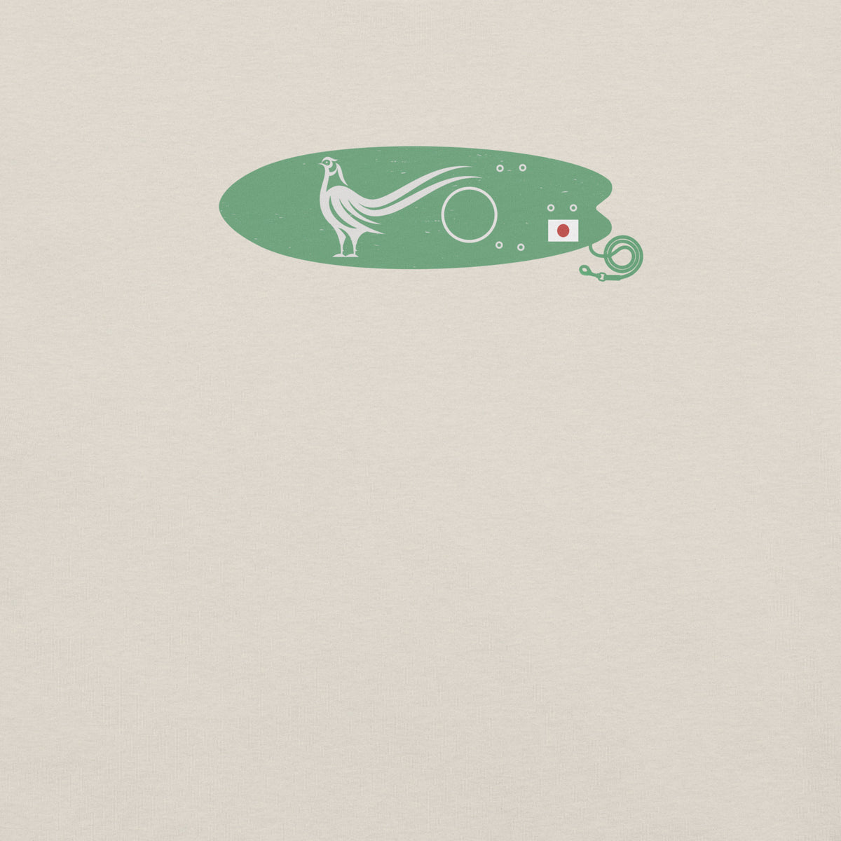 Green Pheasant Surf Company Japan vintage graphic, printed on a SodaPop Cool t-shirt.