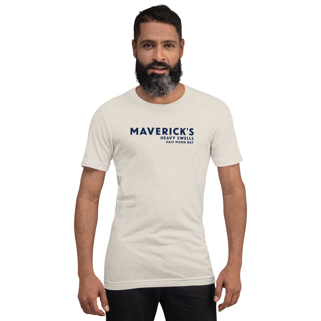 Maverick's Surfing California vintage graphic, printed on a SodaPop Cool t-shirt.