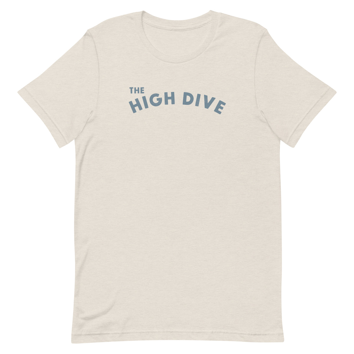 The High Dive vintage graphic, printed on a SodaPop Cool t-shirt.