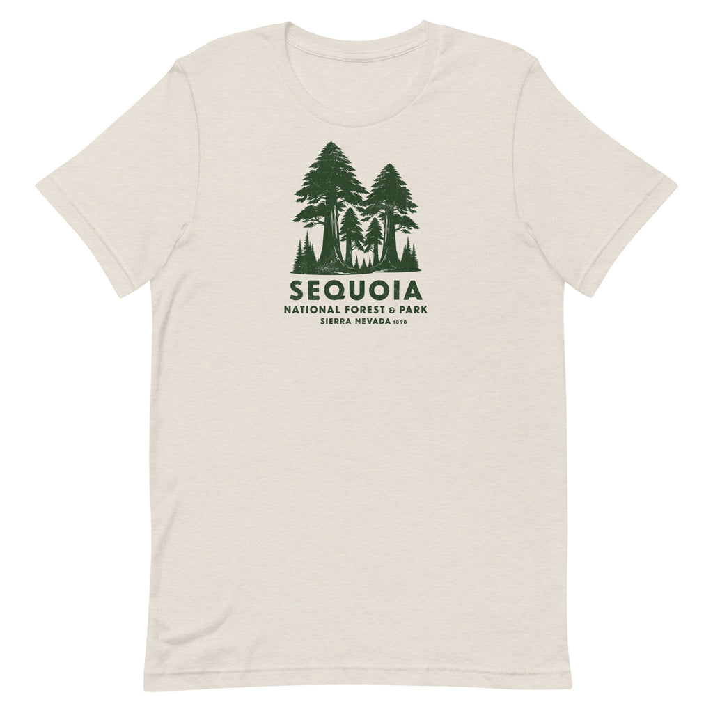 Sequoia Forest & Park California vintage graphic, printed on a SodaPop Cool t-shirt.