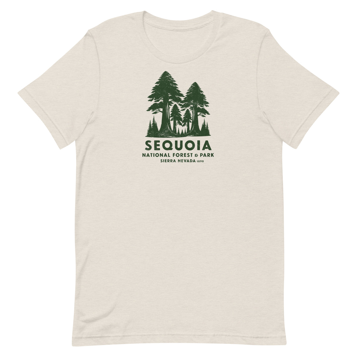 Sequoia Forest & Park California vintage graphic, printed on a SodaPop Cool t-shirt.