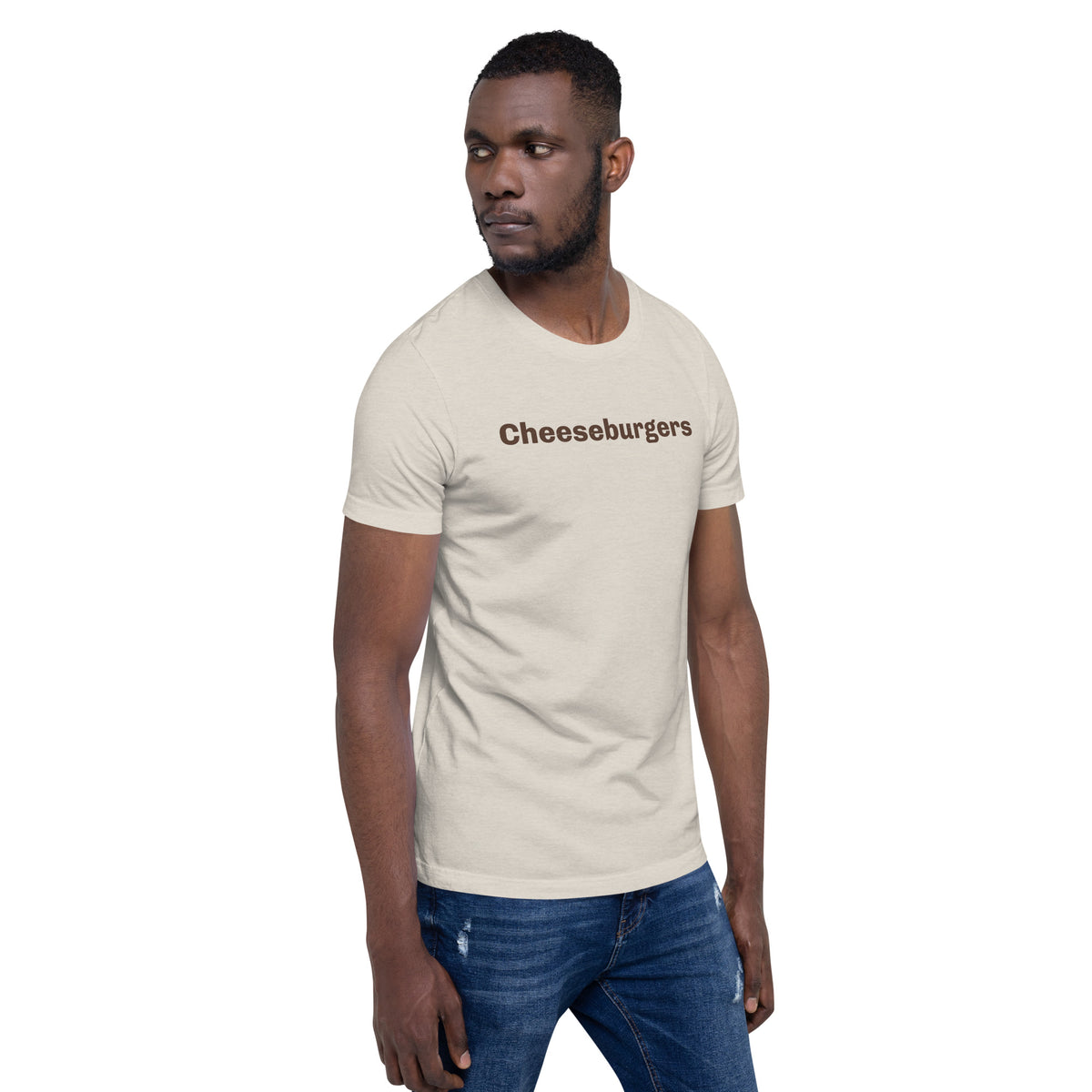 Cheeseburgers vintage graphic, printed on a SodaPop Cool t-shirt.