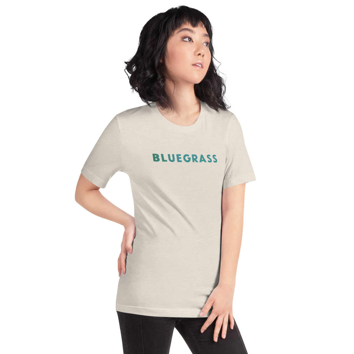 Bluegrass vintage graphic, printed on a SodaPop Cool t-shirt.