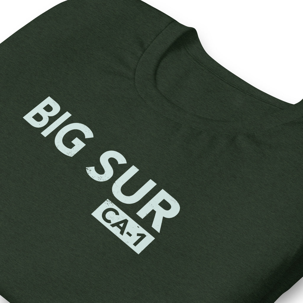 Big Sur CA-1 California vintage graphic, printed on a SodaPop Cool t-shirt.