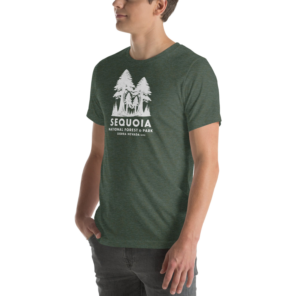 Sequoia Forest & Park California vintage graphic, printed on a SodaPop Cool t-shirt.