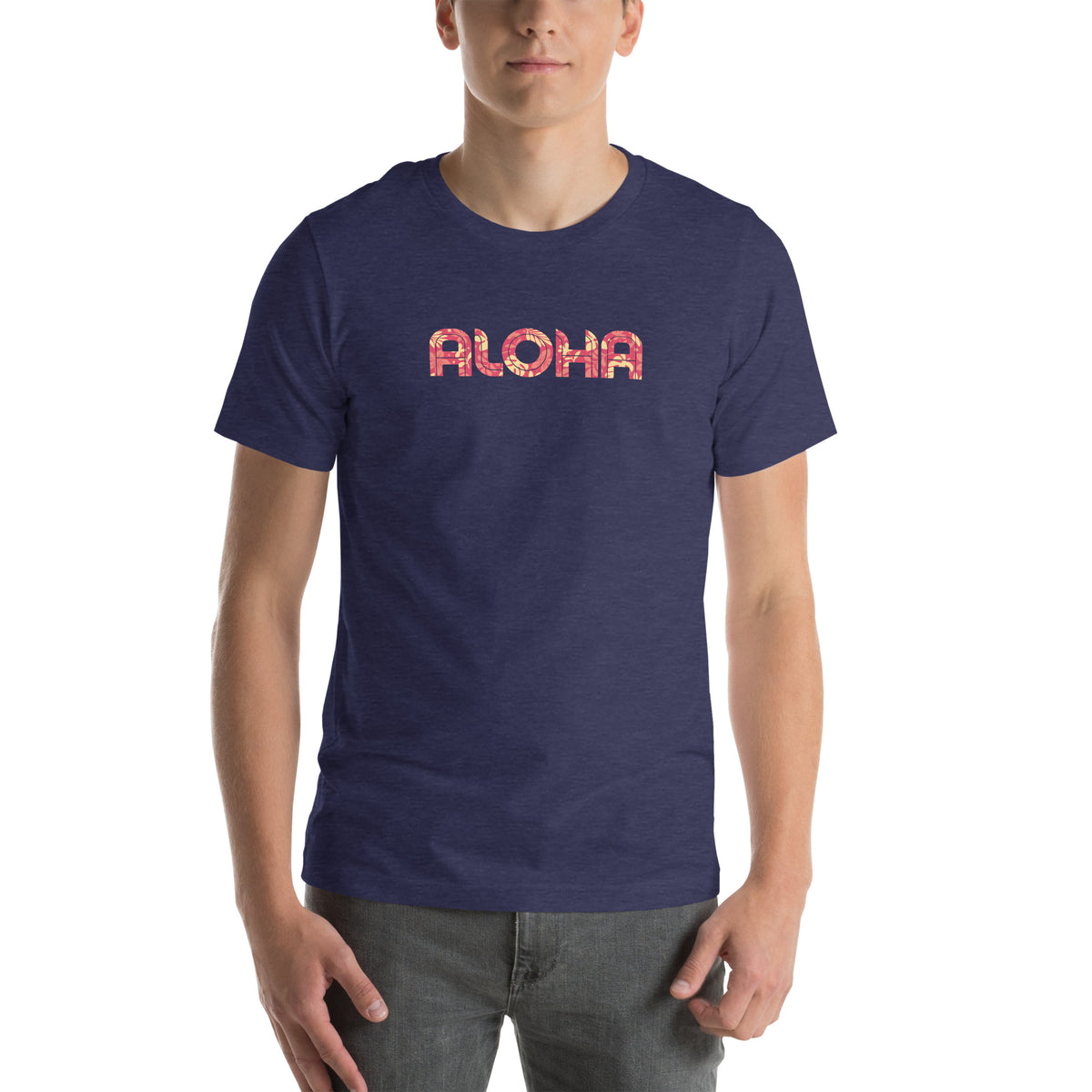 Aloha Hawaii Flowers Print vintage graphic, printed on a SodaPop Cool t-shirt.