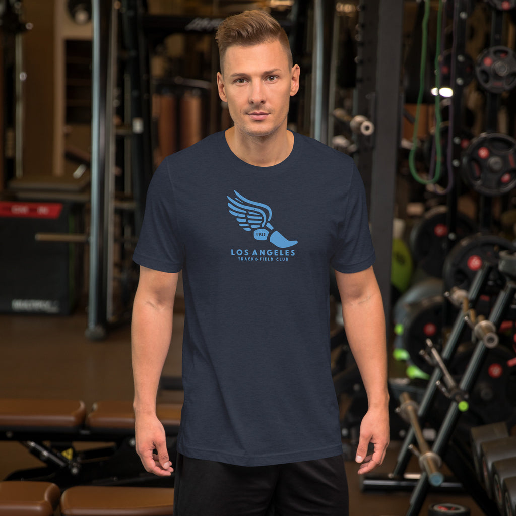 Los Angeles Track & Field 1955 California vintage graphic, printed on a SodaPop Cool t-shirt.