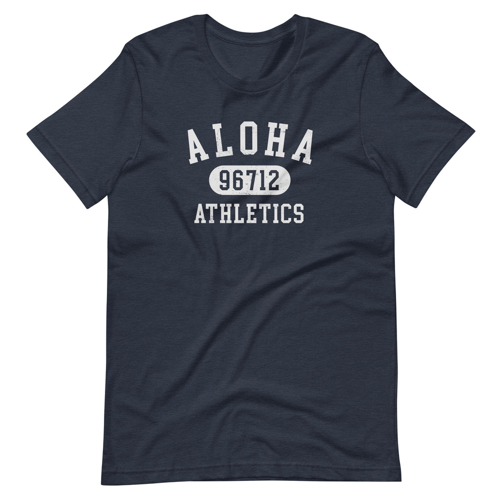 Aloha Hawaii Athletics 96712 vintage graphic, printed on a SodaPop Cool t-shirt.