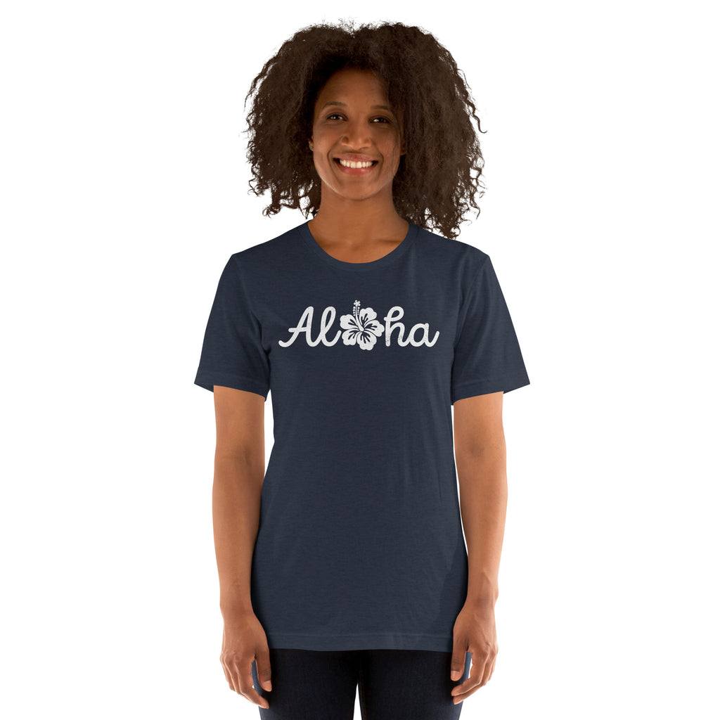 Aloha Hawaii Hibiscus Flower vintage graphic, printed on a SodaPop Cool t-shirt.