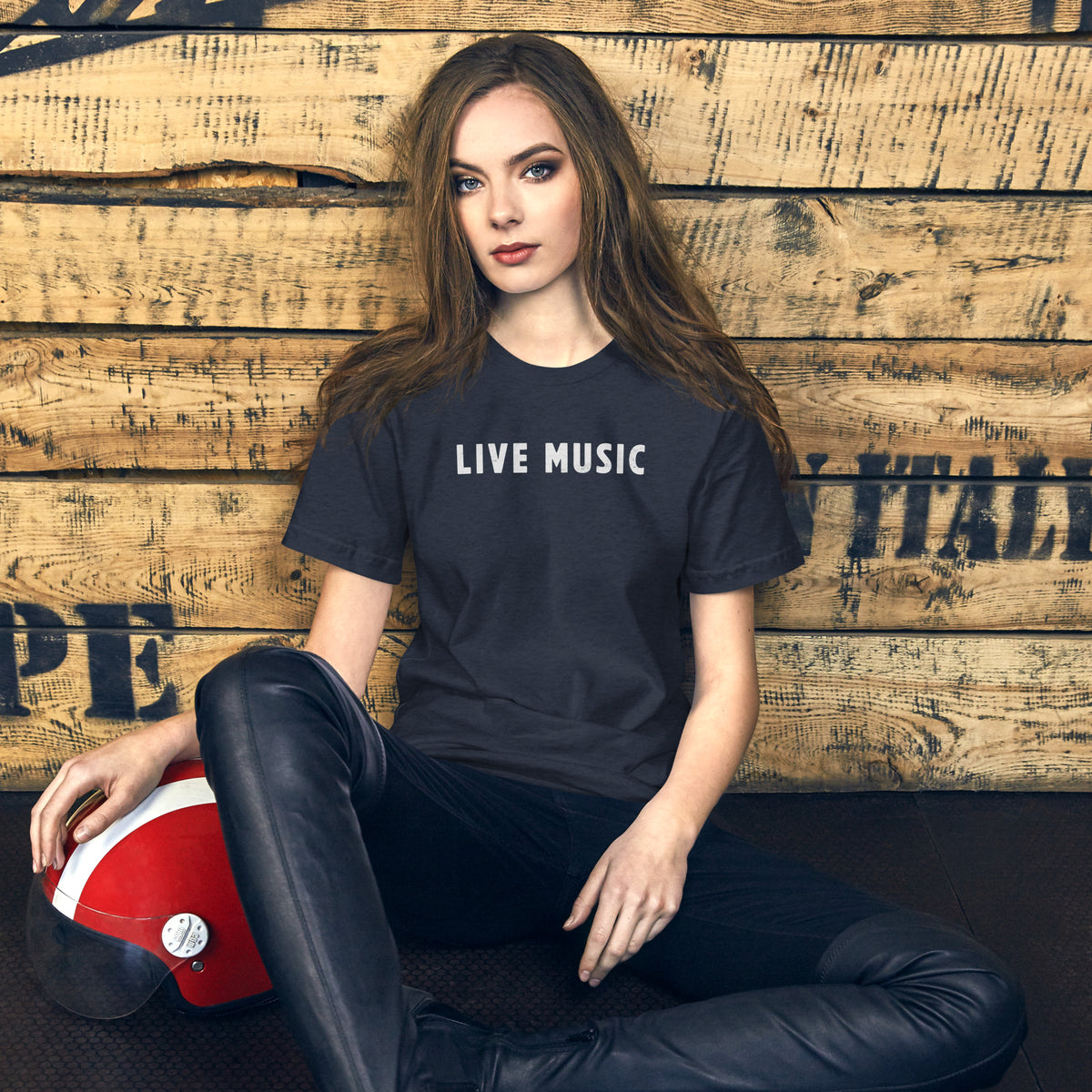 Live Music vintage graphic, printed on a SodaPop Cool t-shirt.