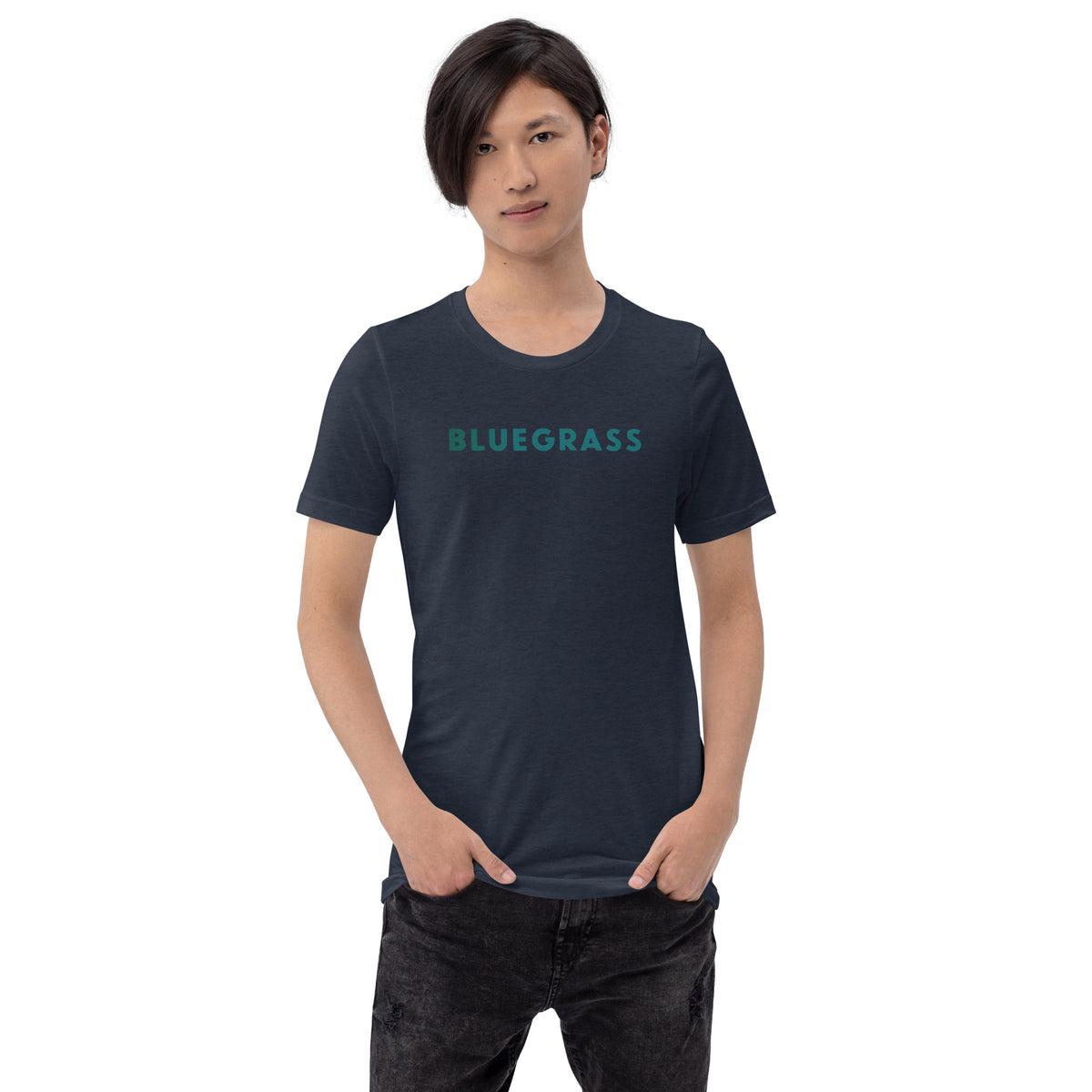 Bluegrass vintage graphic, printed on a SodaPop Cool t-shirt.