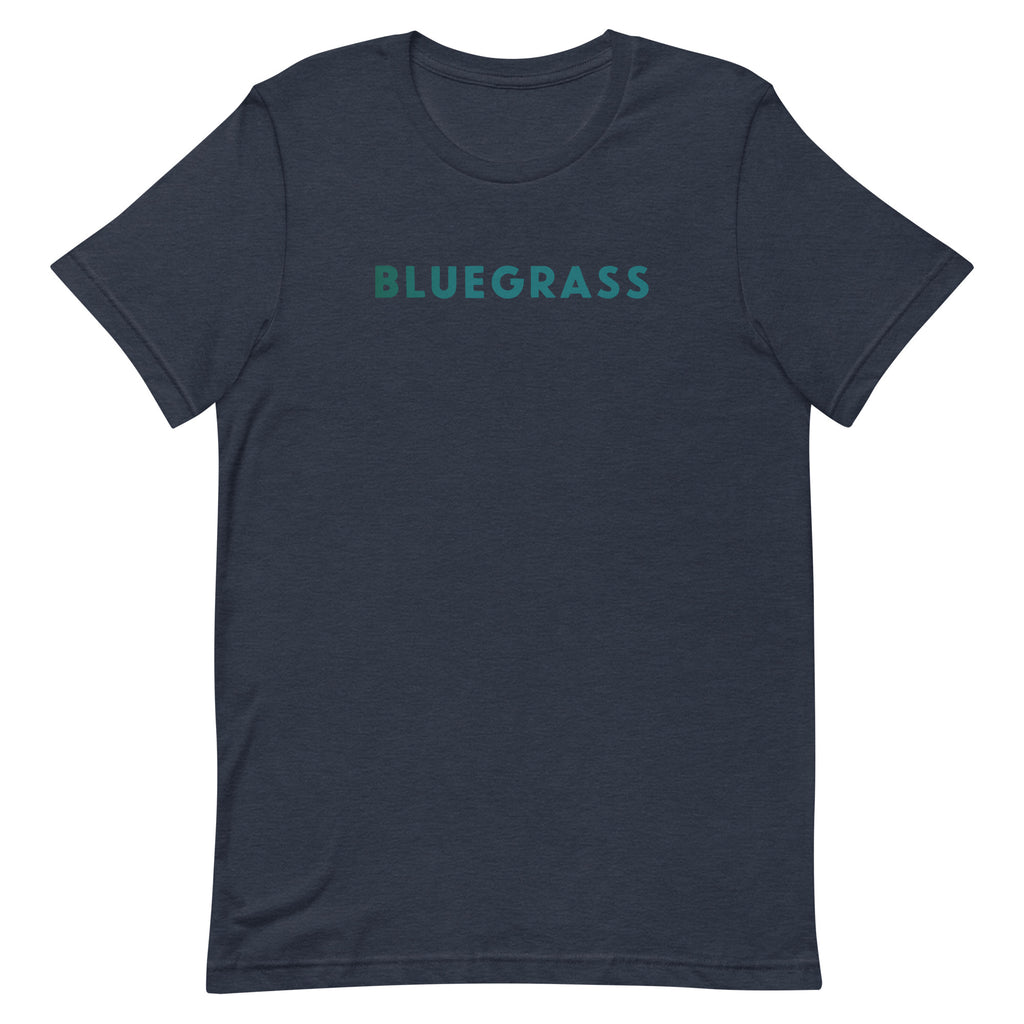 Bluegrass vintage graphic, printed on a SodaPop Cool t-shirt.