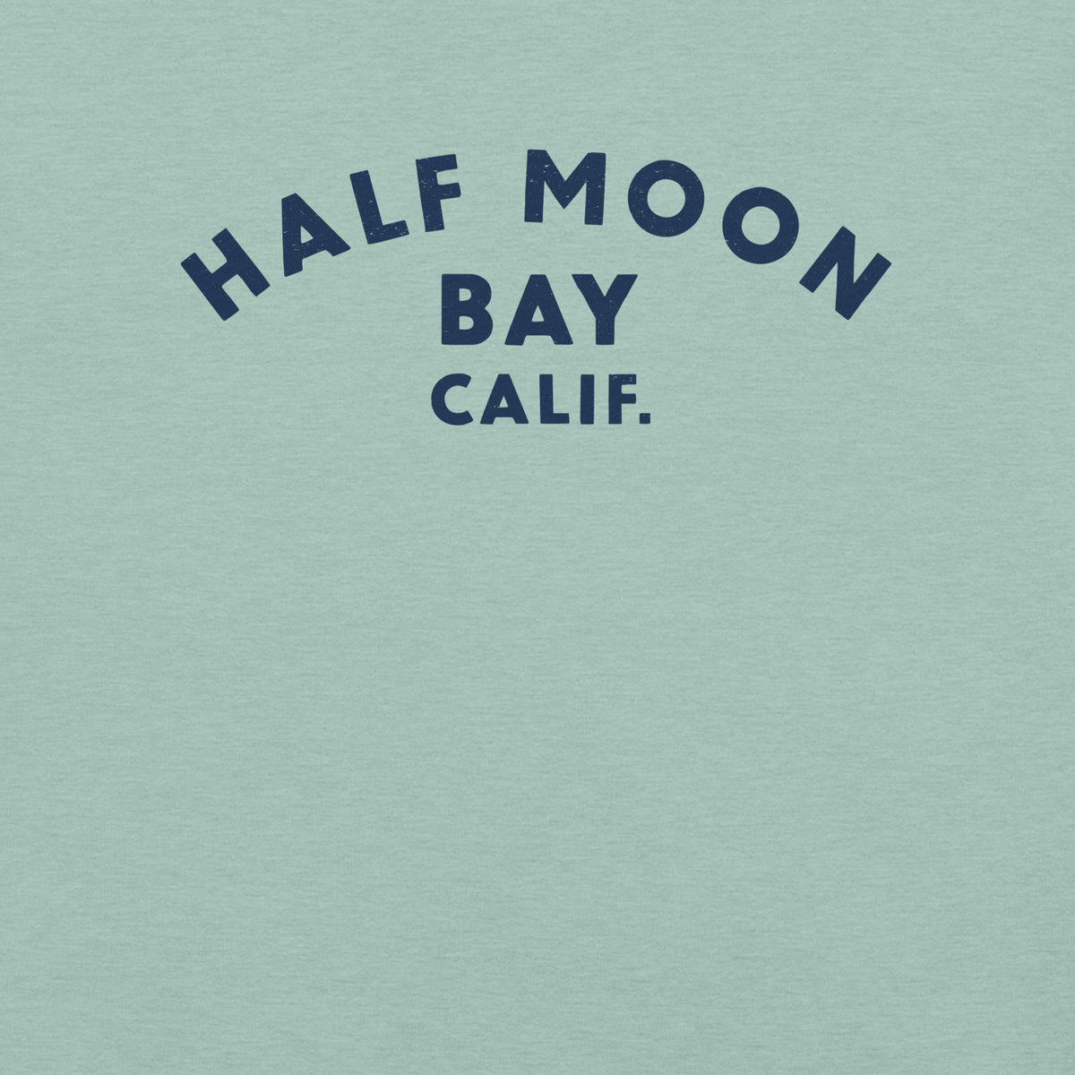 Half Moon Bay California vintage graphic, printed on a SodaPop Cool t-shirt.