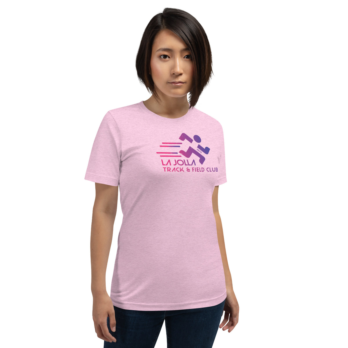 La Jolla Track & Field California vintage graphic, printed on a SodaPop Cool t-shirt.