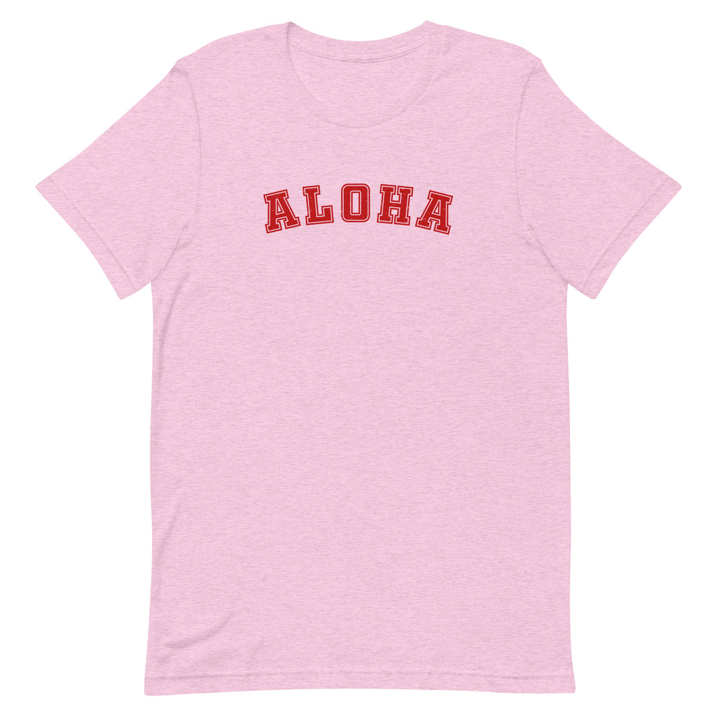 Aloha Hawaii Block vintage graphic, printed on a SodaPop Cool t-shirt.