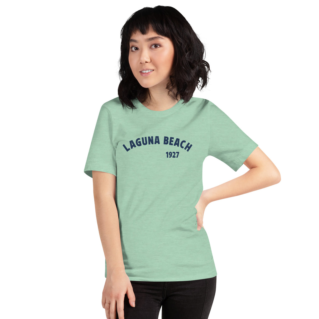 Laguna Beach 1927 California vintage graphic, printed on a SodaPop Cool t-shirt.
