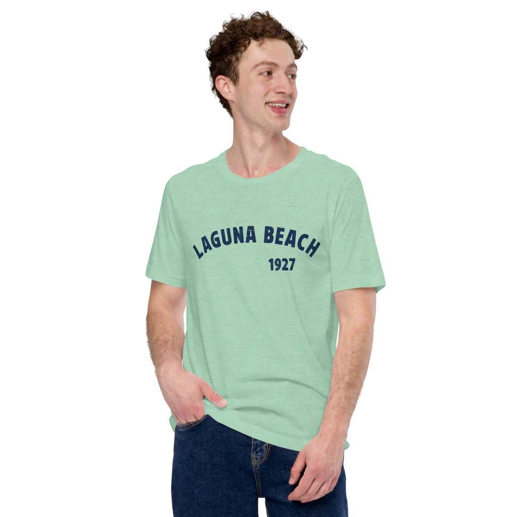 Laguna Beach 1927 California vintage graphic, printed on a SodaPop Cool t-shirt.