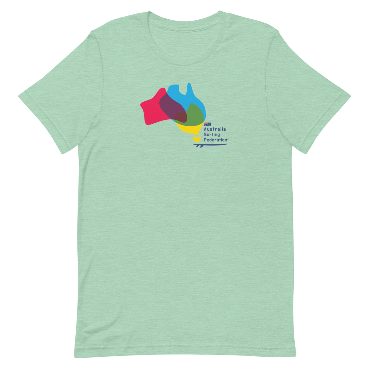 Australia Surfing Federation vintage graphic, printed on a SodaPop Cool t-shirt.
