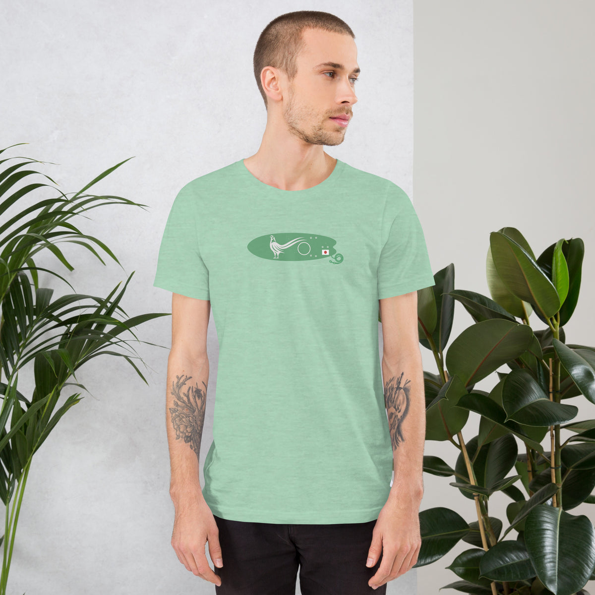 Green Pheasant Surf Company Japan vintage graphic, printed on a SodaPop Cool t-shirt.