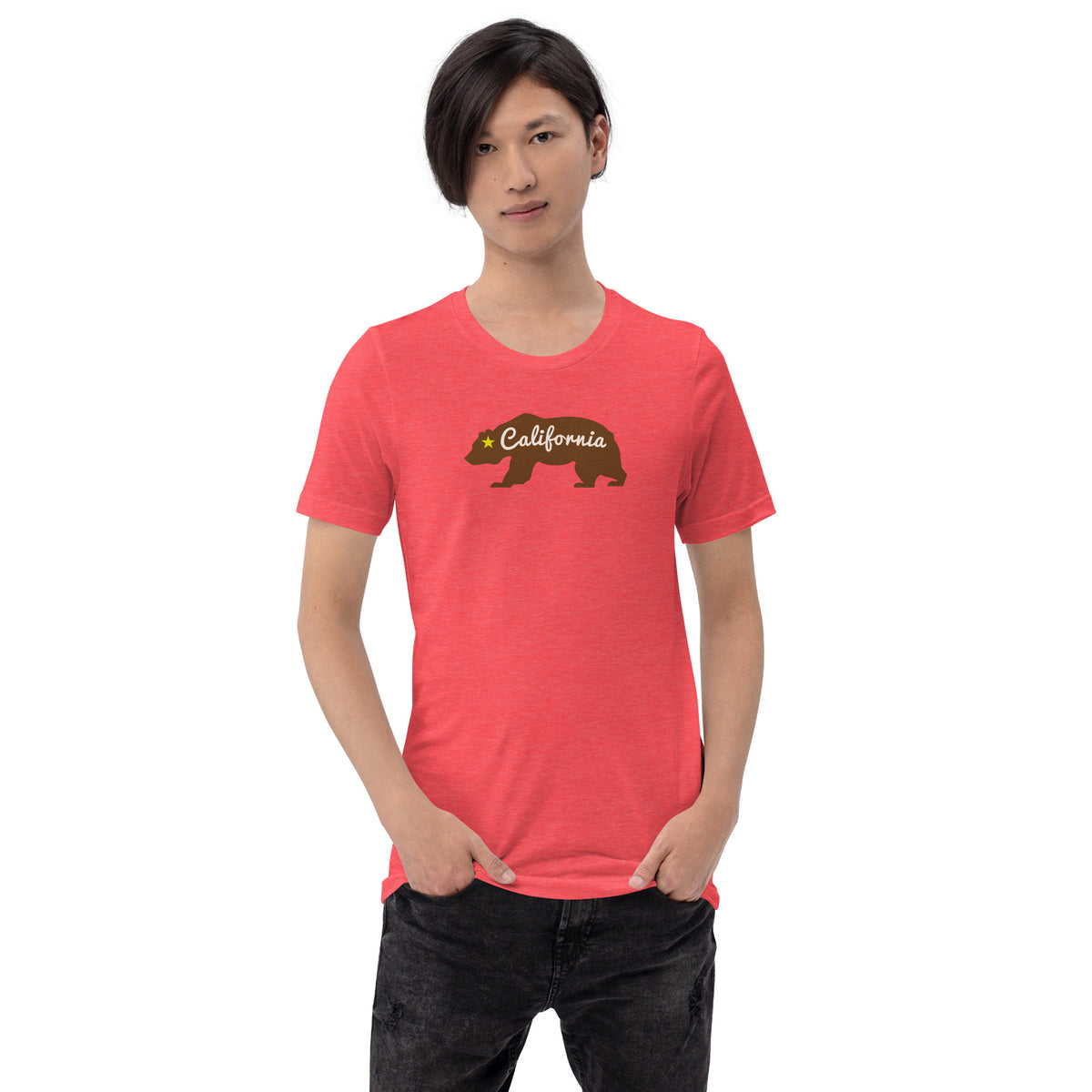 California state bear with a single star, classic vintage styling, printed on a SodaPop Cool t-shirt.