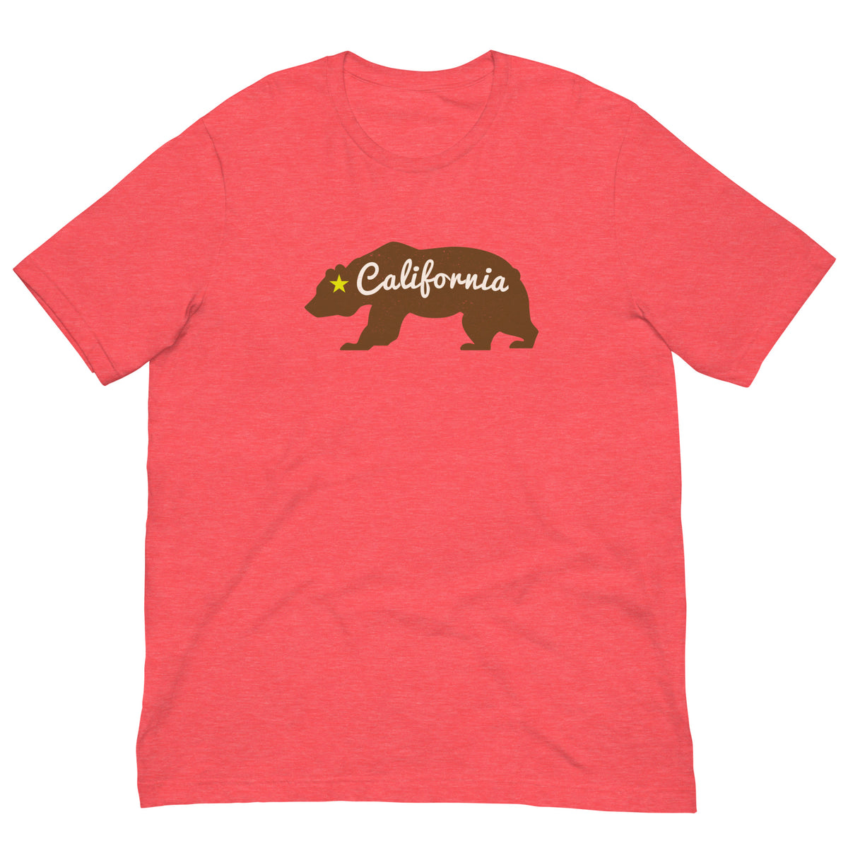 California state bear with a single star, classic vintage styling, printed on a SodaPop Cool t-shirt.