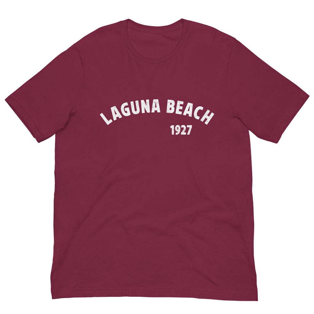 Laguna Beach 1927 California vintage graphic, printed on a SodaPop Cool t-shirt.