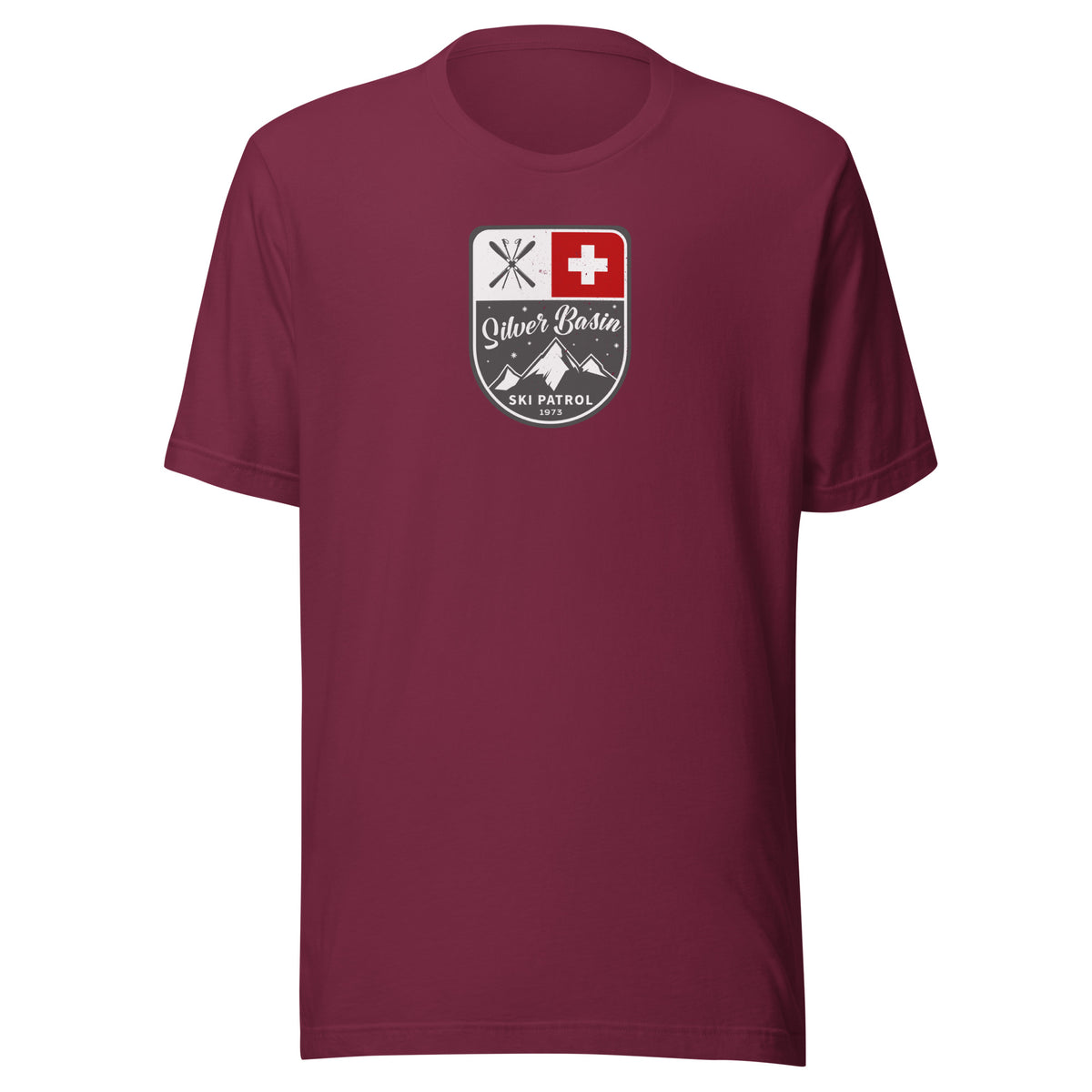 Silver Basin Ski California vintage graphic, printed on a SodaPop Cool t-shirt.