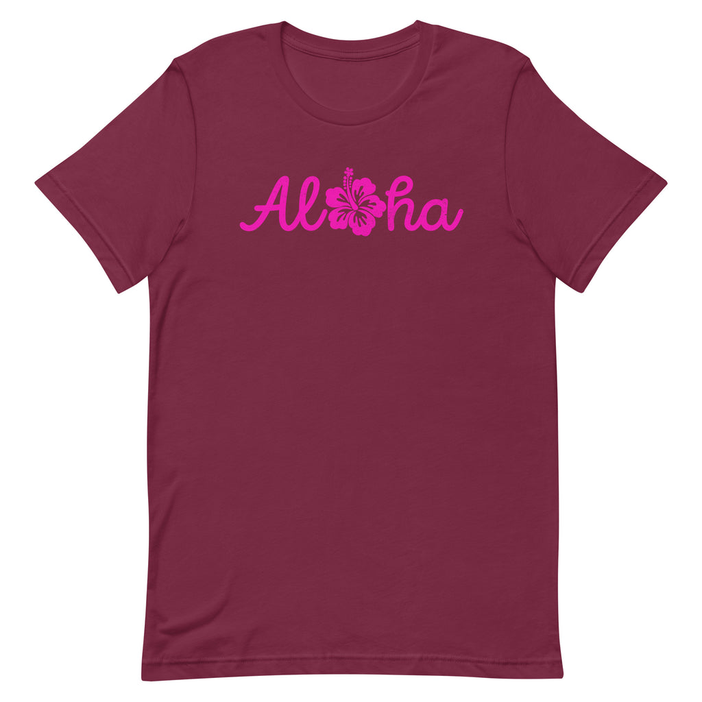 Aloha Hawaii Hibiscus Flower vintage graphic, printed on a SodaPop Cool t-shirt.