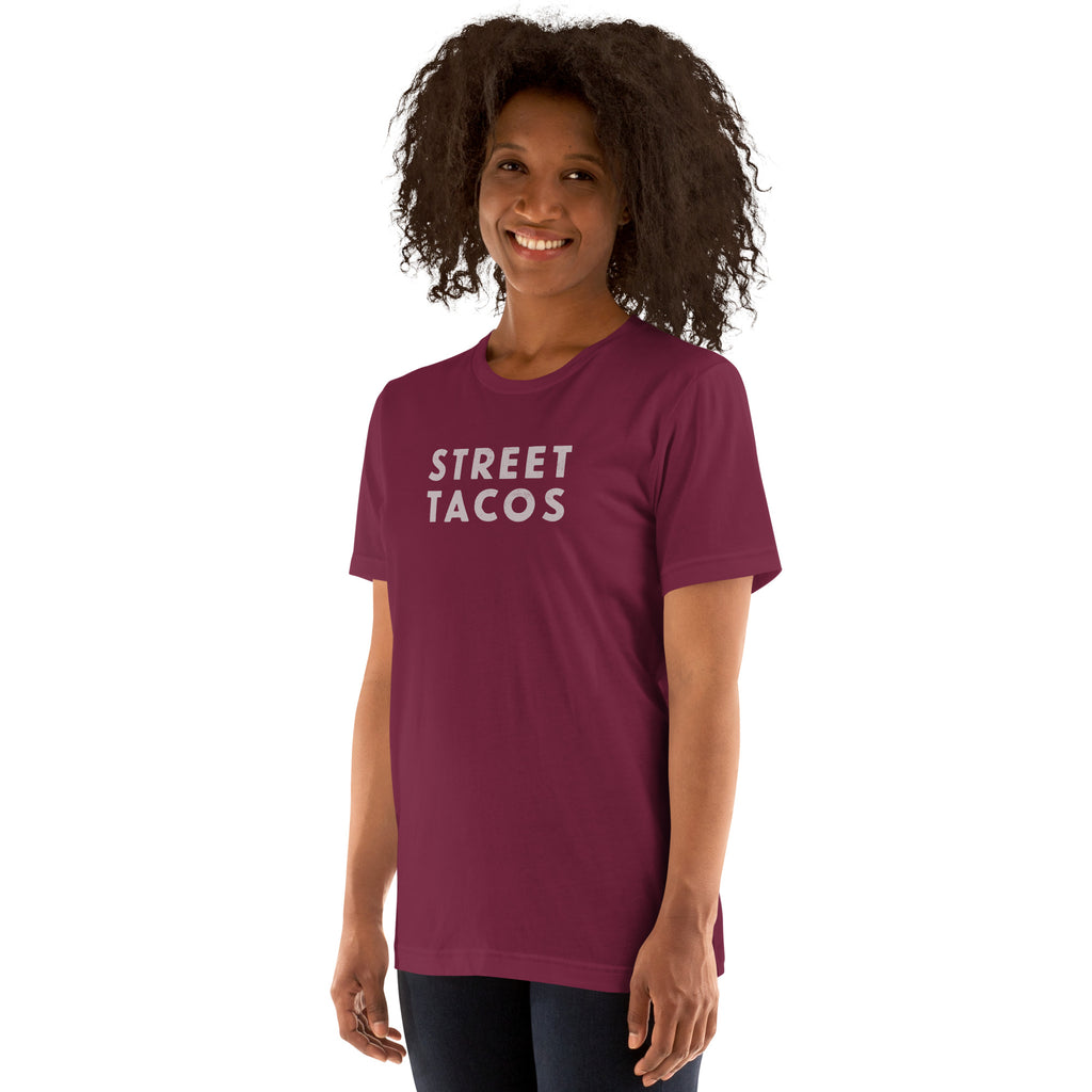 Street Tacos vintage graphic, printed on a SodaPop Cool t-shirt.