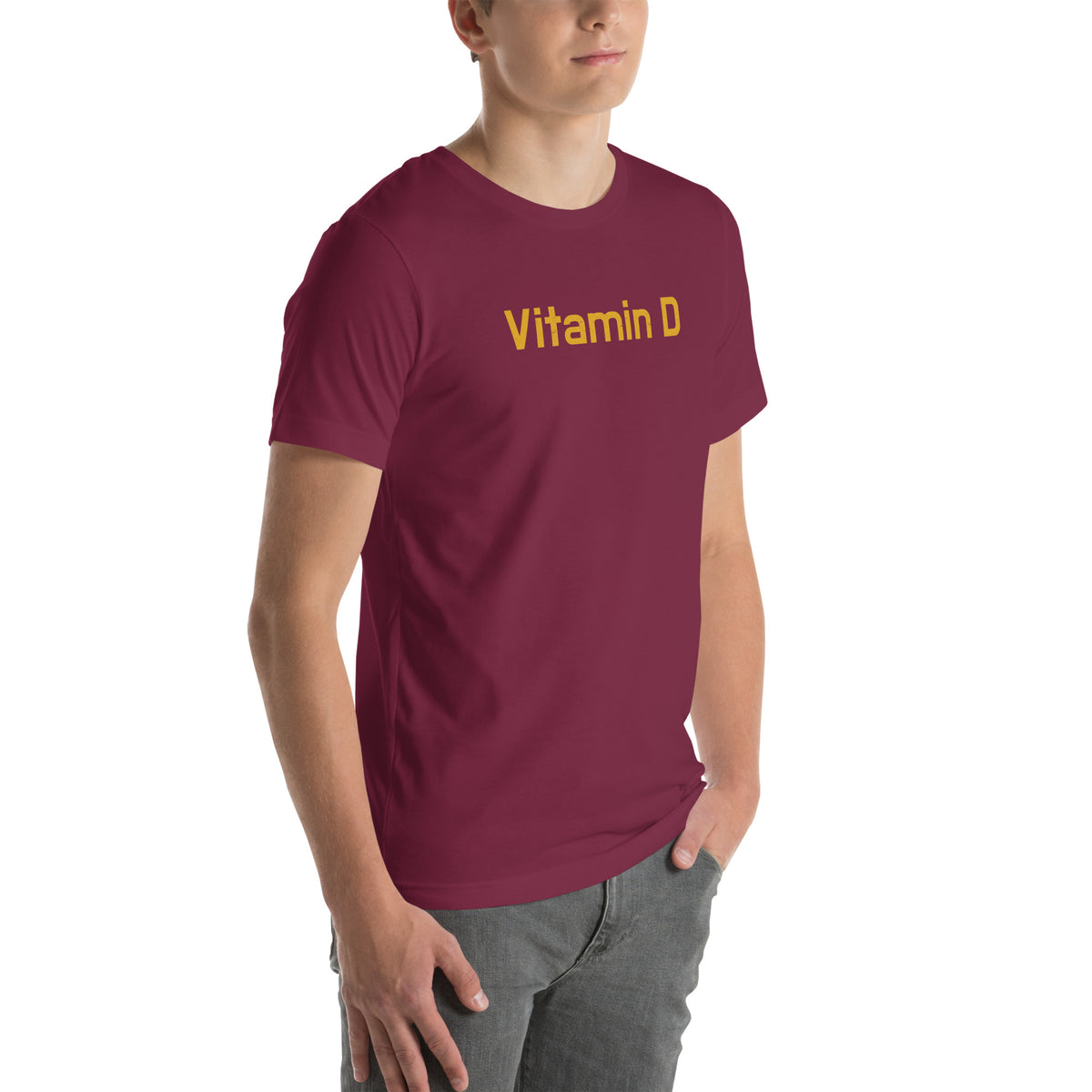 Vitamin D vintage graphic, printed on a SodaPop Cool t-shirt.