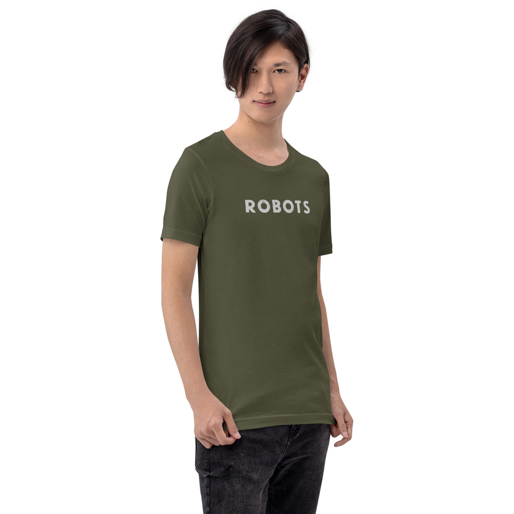 Robots vintage graphic, printed on a SodaPop Cool t-shirt.
