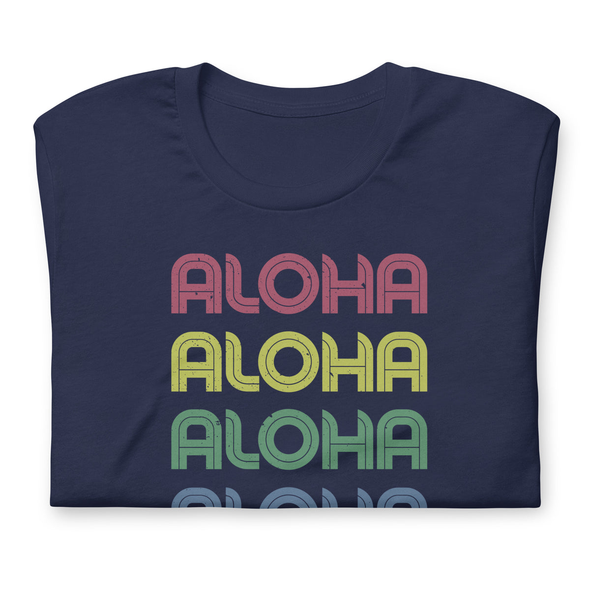 Aloha Hawaii Colors x 4 vintage graphic, printed on a SodaPop Cool t-shirt.