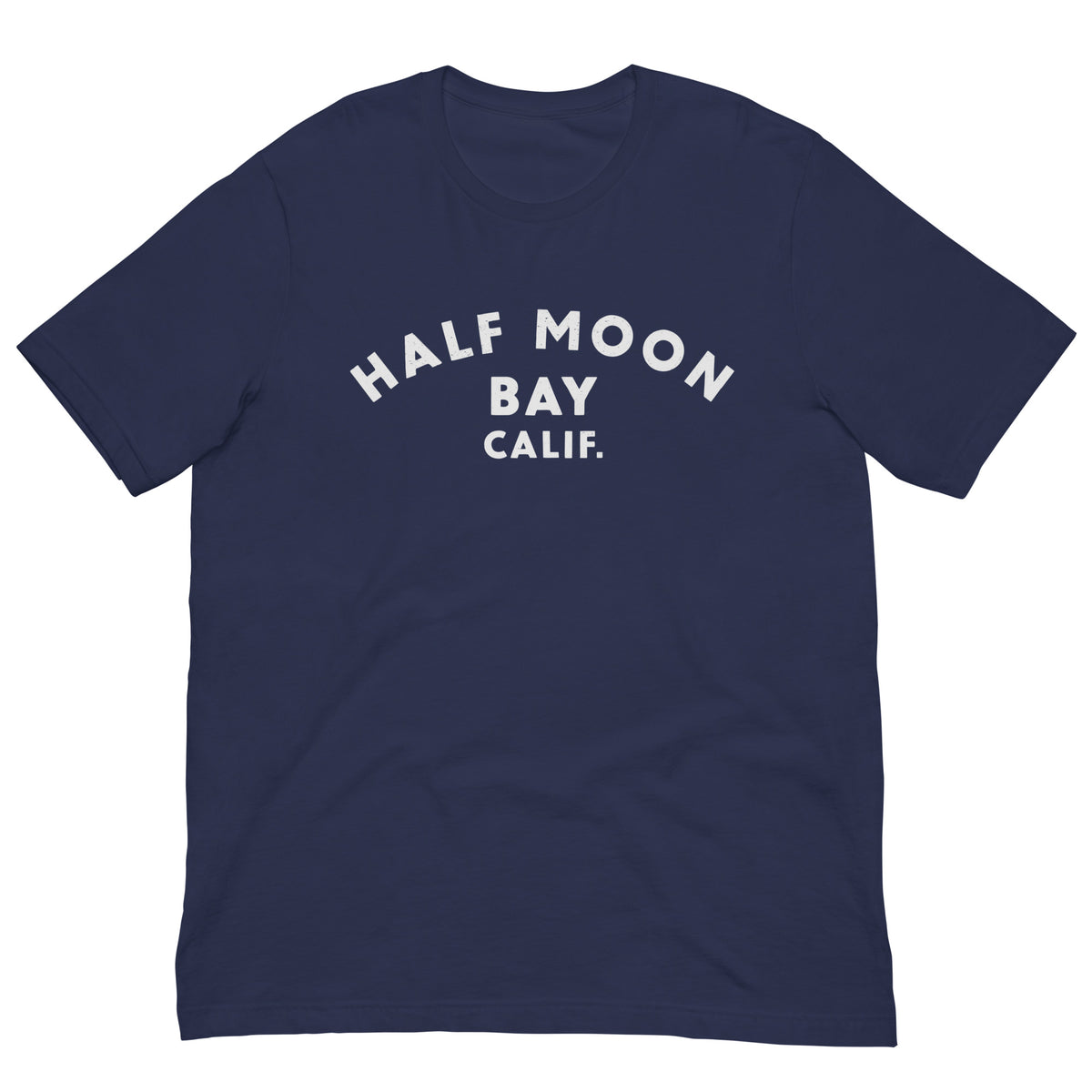 Half Moon Bay California vintage graphic, printed on a SodaPop Cool t-shirt.