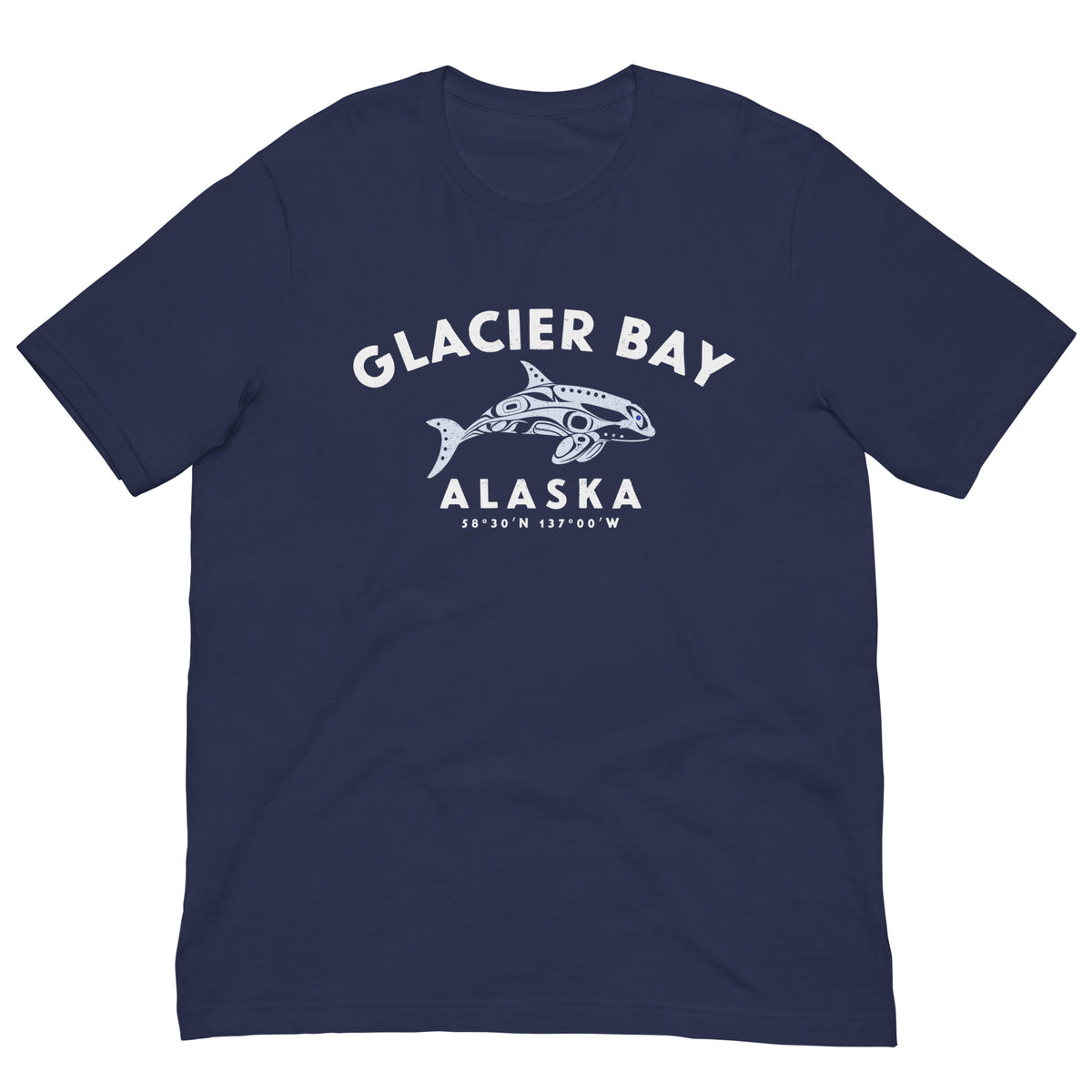 Glacier Bay Alaska Park Orca vintage graphic, printed on a SodaPop Cool t-shirt.