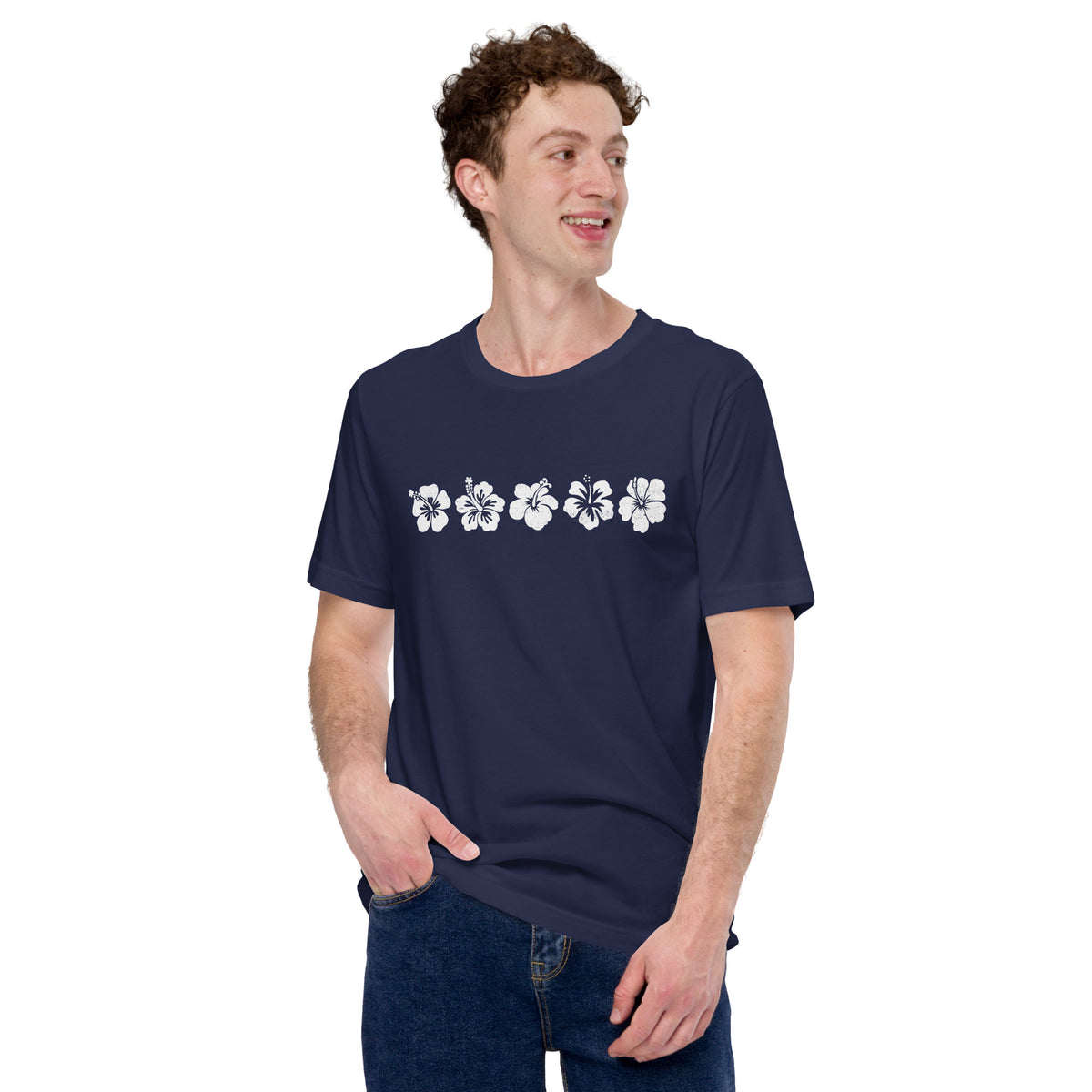 Aloha Hawaii Flowers vintage graphic, printed on a SodaPop Cool t-shirt.