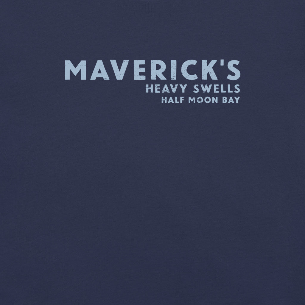 Maverick's Surfing California vintage graphic, printed on a SodaPop Cool t-shirt.