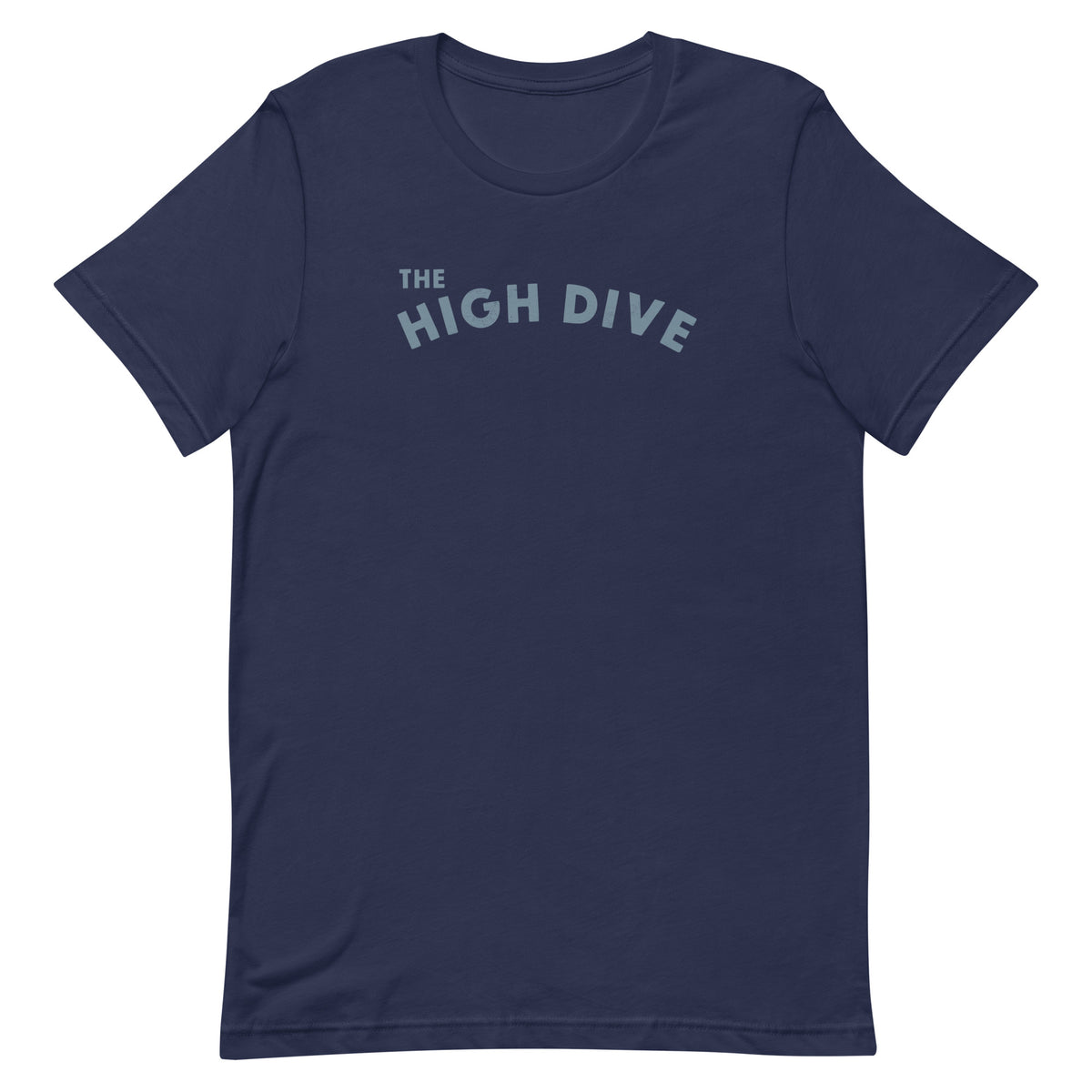 The High Dive vintage graphic, printed on a SodaPop Cool t-shirt.