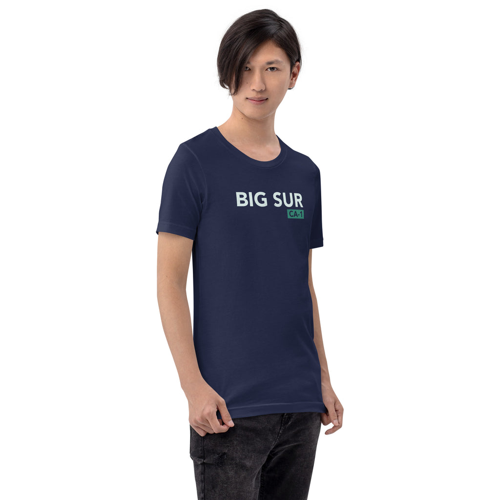 Big Sur CA-1 California vintage graphic, printed on a SodaPop Cool t-shirt.