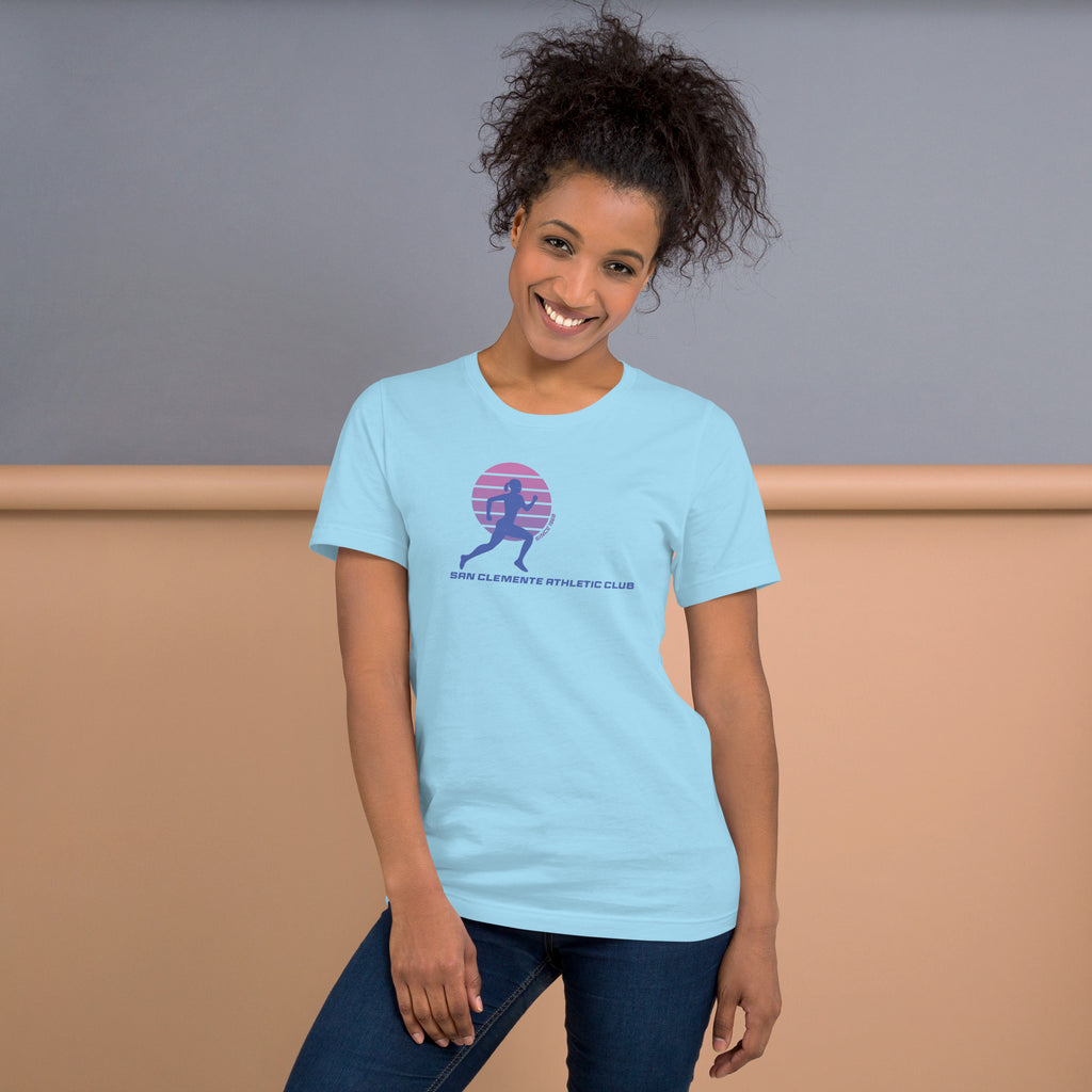 San Clemente Athletic Club vintage graphic, printed on a SodaPop Cool t-shirt.