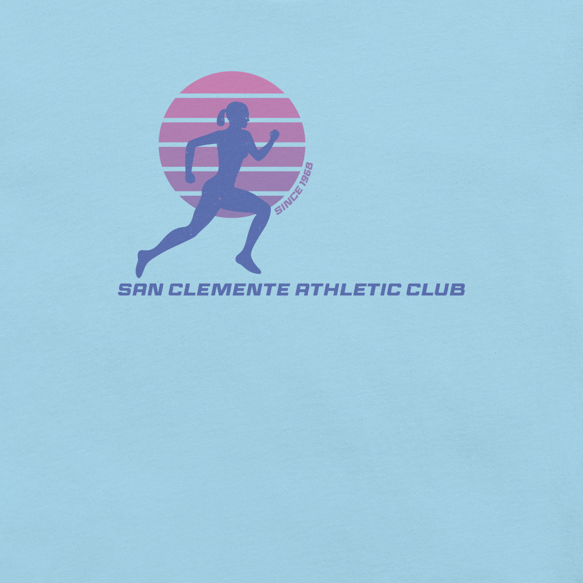 San Clemente Athletic Club vintage graphic, printed on a SodaPop Cool t-shirt.