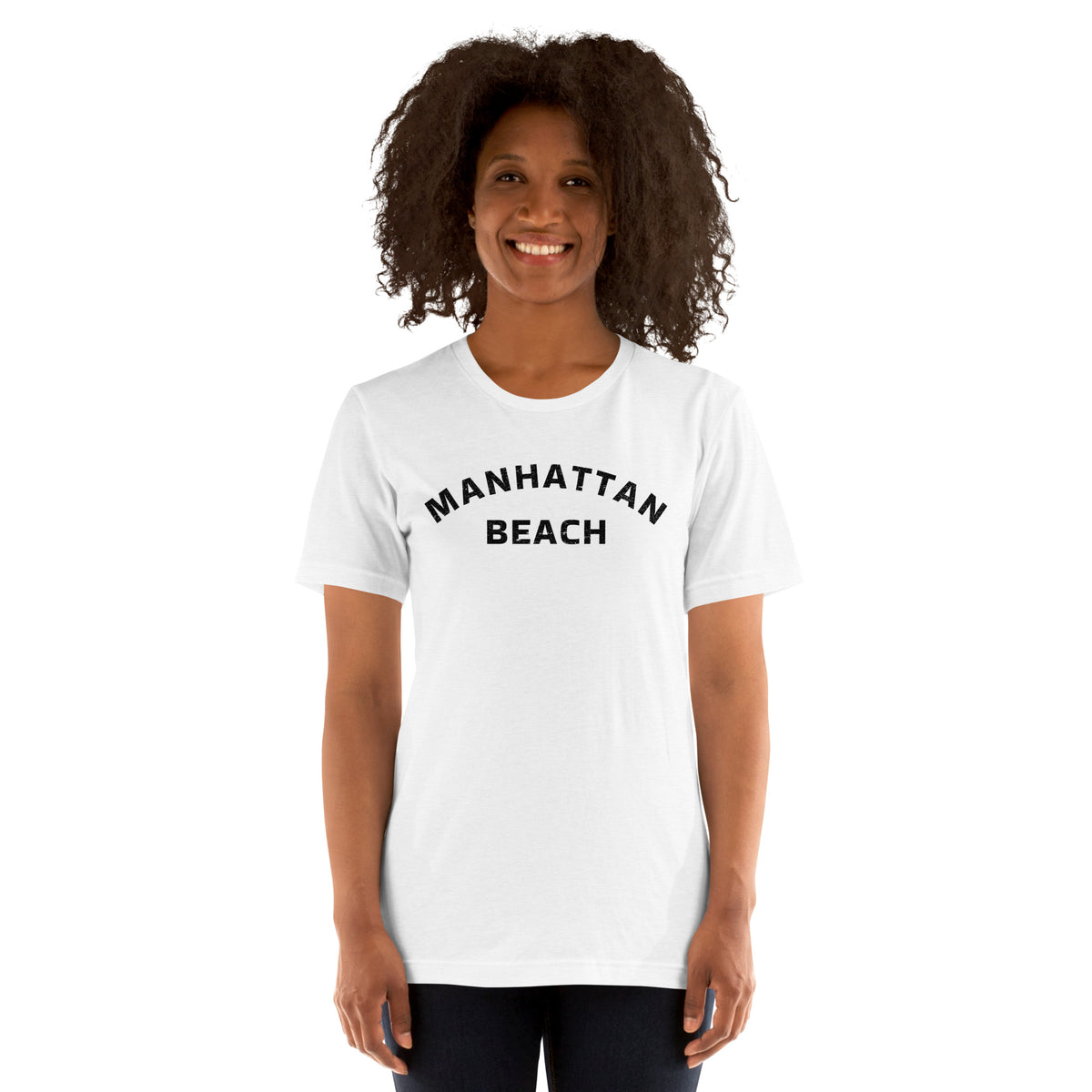 Manhattan Beach California vintage graphic, printed on a SodaPop Cool t-shirt.