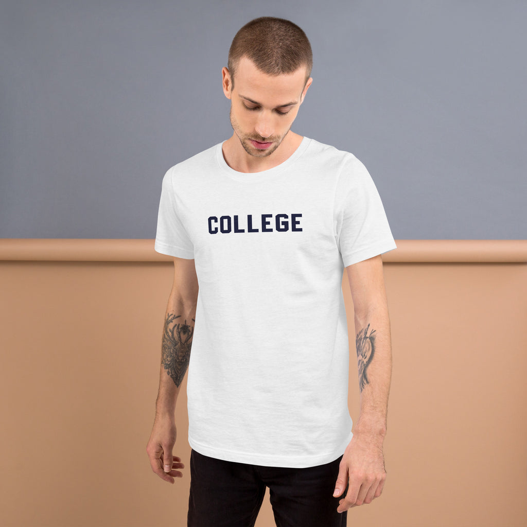 College vintage graphic, printed on a SodaPop Cool t-shirt.