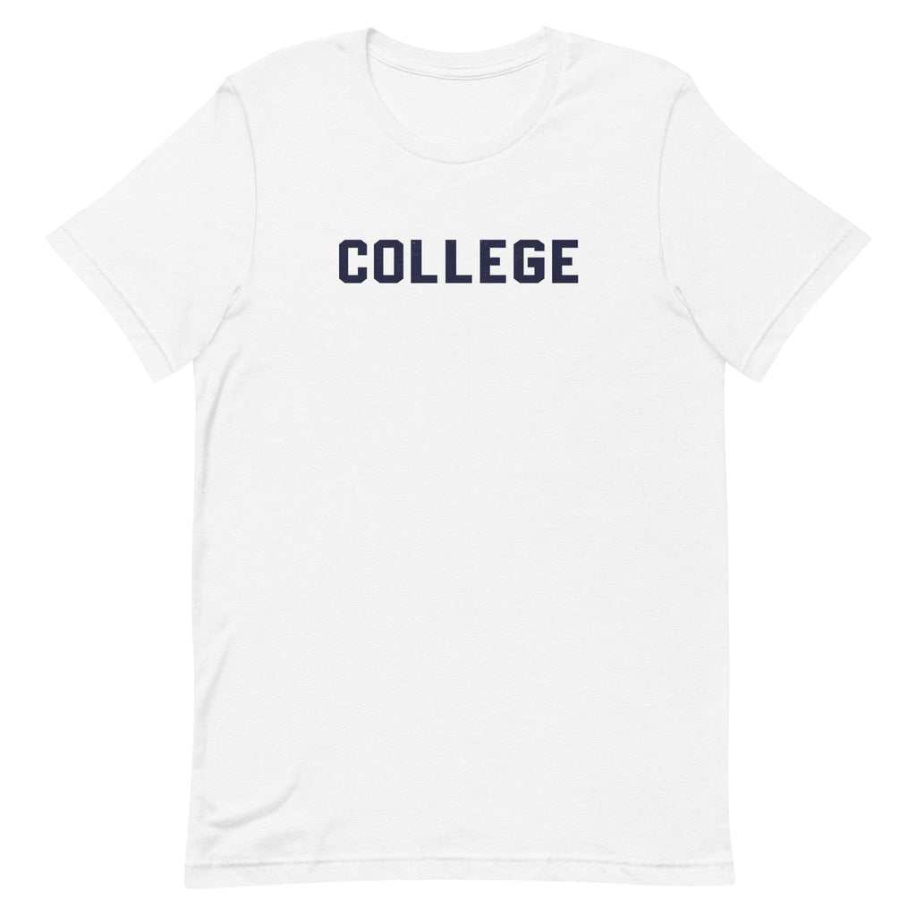 College vintage graphic, printed on a SodaPop Cool t-shirt.