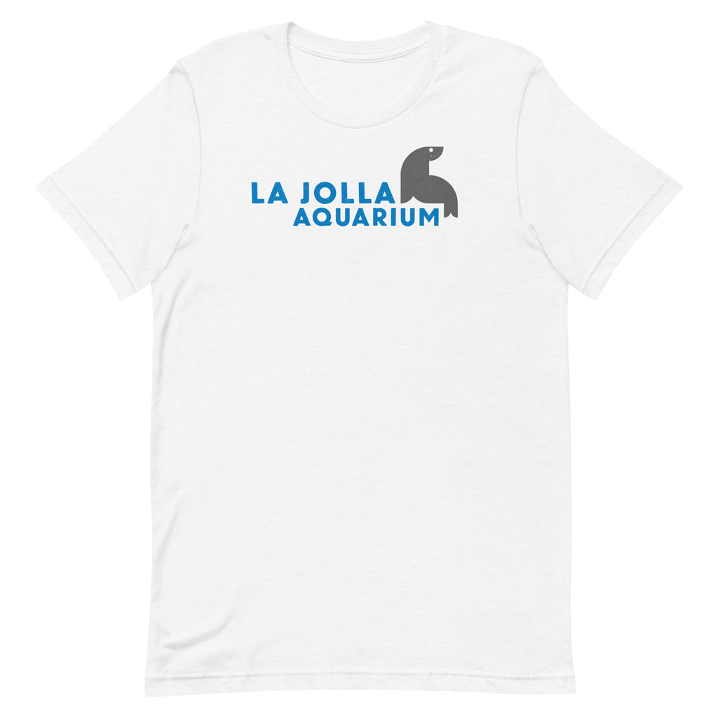 La Jolla Aquarium vintage graphic, printed on a SodaPop Cool t-shirt.