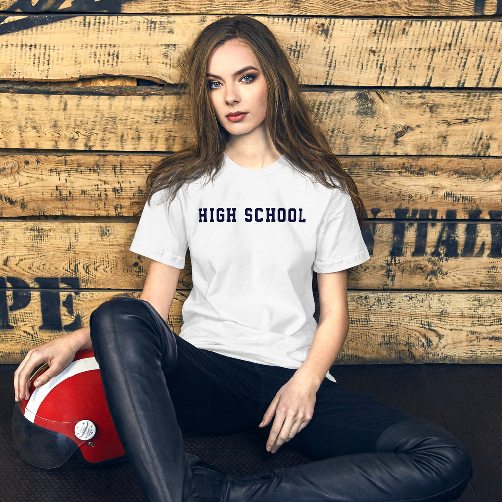 High School vintage graphic, printed on a SodaPop Cool t-shirt.