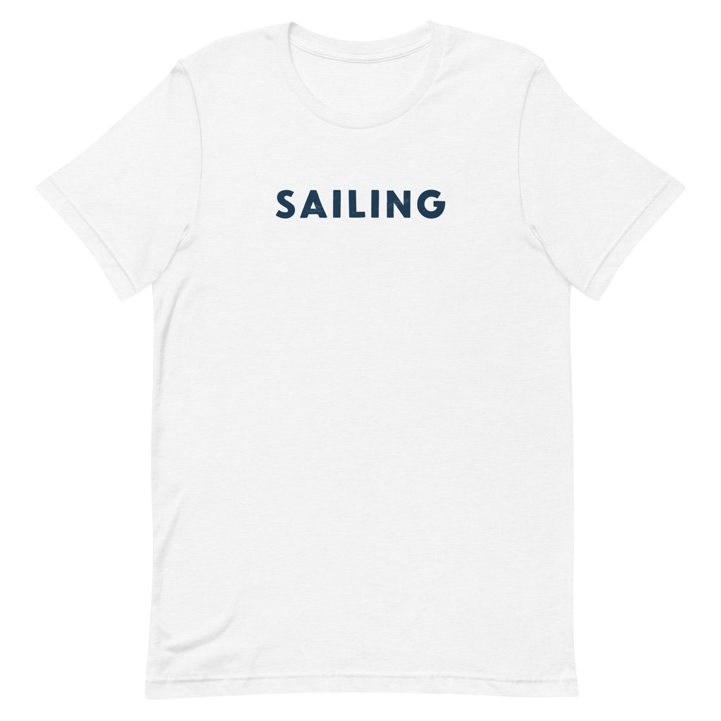 The word "Sailing" in clean vintage lettering, printed on a SodaPop Cool t-shirt.