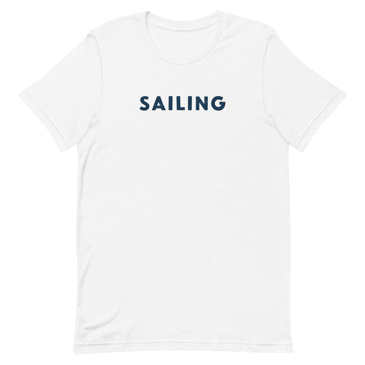 The word "Sailing" in clean vintage lettering, printed on a SodaPop Cool t-shirt.
